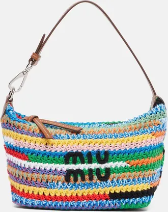 Miu Miu Logo crochet shoulder bag