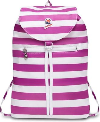 Invicta Verticale Lichtgewicht Gestreepte Tas Wit Unisex - Dames - Rugzakken - Paars - ONE Size - Tassen