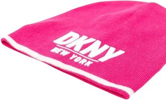 DKNY D31291K_49N Cotton-Acrylic Blend Beanie - Fuchsia