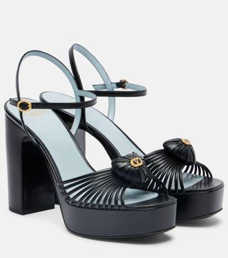 Valentino Garavani Sandalias con plataforma Royal 115 de piel con VLogo