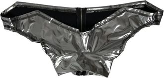 Dolce & Gabbana Zilveren Elegante Rits Top - Dames - Tops zonder mouwen - Grijs - S - Polyester - Tops