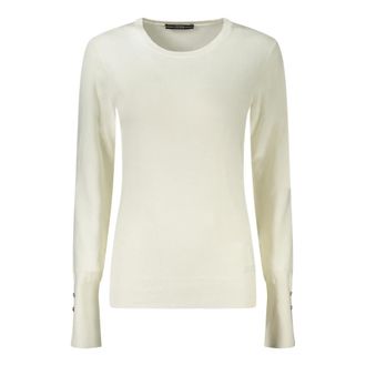 Guess Round-neck Knitwear, female, White, Size: 2XL Long Sleeved Sweater
