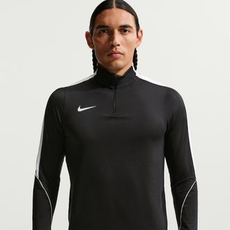 Nike Mens Strike Dri-FIT Soccer Drill Top in Black | IF1455-010