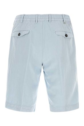 Pantaloni Torino Mens Pastel Light-Blue Lyocell Blend Bermuda Shorts Y206