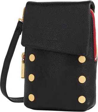 Hammitt Hammitt VIP Mobile Black Brushed Gold Red Zip sml