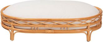 Baxton Studio Jovia Bohemian Rattan Pet Bed