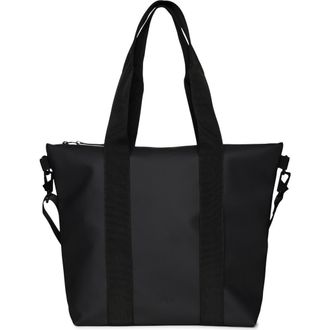 Rains Waterproof Mini Tote Bag in Black at Nordstrom