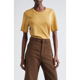 Christophe Lemaire Cotton Jersey Rib T-Shirt in Ochre at Nordstrom, Size X-Small
