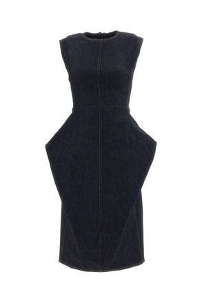 Jacquemus Blue La Robe Cubisto De-Nimes Stretch Cotton Denim Mini Dress