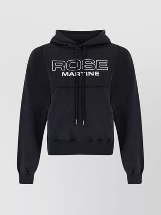 Martine Rose cotton logo print drawstring hoodie