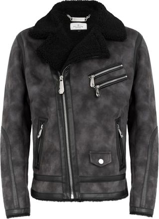Philipp Plein Giacca biker con zip - Nero