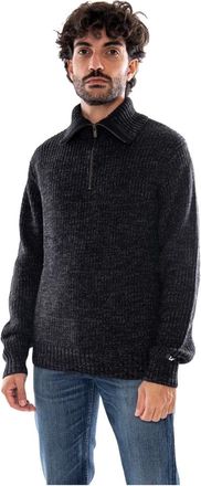 Lee Relaxed Mock Neck Zip Sweatshirt - Heren - Truien - Zwart - Maat: S Zijde