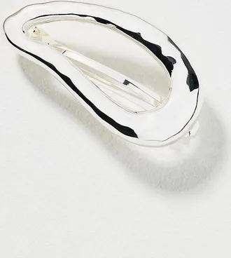 Ettika Liquid Wave Silver Hair Barrette