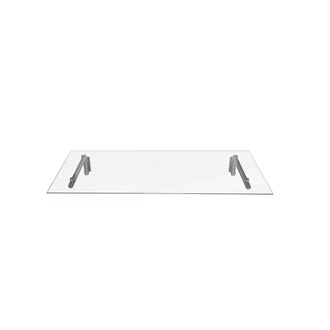 MonsterShop Glass Door Canopy & Brackets, 120cm W, 80cm D in Clear