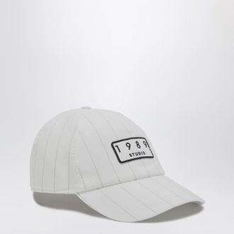 1989 STUDIO White striped 1989 Studio baseball cap