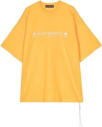 MASTERMIND WORLD logo-print cotton T-shirt - men - Cotton - L - Yellow