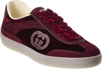 Gucci G75 Velvet & Suede Sneaker