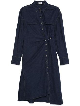 Sonia Rykiel cotton flannel midi dress - Blue