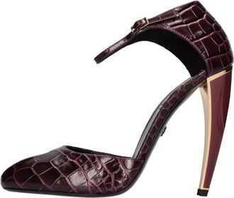 Roberto Cavalli Met hak Bordeaux - Dames - Pumps - Rood - 40 EU - Schoenen