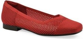 White Mountain Beslee Knit Flat in Red Fabric at Nordstrom Rack, Size 7