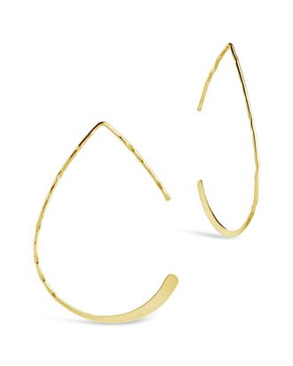 Sterling Forever Sterling Silver Teardrop Threader Earrings[Silver]