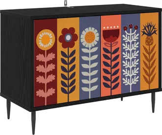 vidaXL Mueble De Tv Essen 69 X 33 X 50,5 Cm Roble Negro Vidaxl