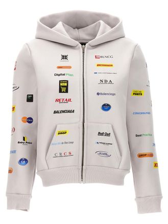 Balenciaga White Business English Hoodie