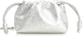 Loewe Flamenco Clutch Handbags Silver-Donna
