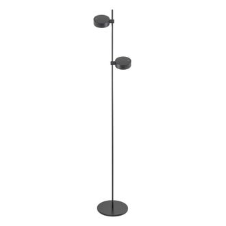 Zafferano L&aacute;mpara pie led negro recargable regulable 2 m&oacute;dulos zafferano