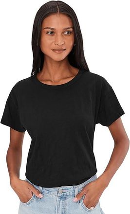 Mod-o-doc Short Sleeve Crew Neck Favorite T-Shirts Womens Clothing Black 1 : LG (US 12-14), Cotton