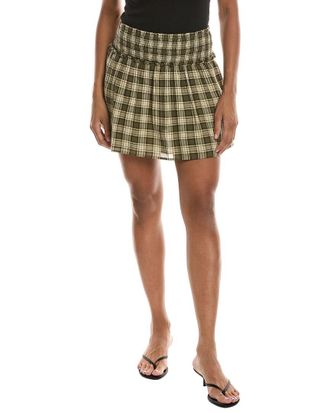 Madewell Smocked Waist Tiered Mini Skirt