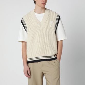 Ami Ami De Coeur cream gilet