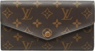 Louis Vuitton Brown Pvc Leather Long Wallet (Bi-Fold) (Pre-Owned)