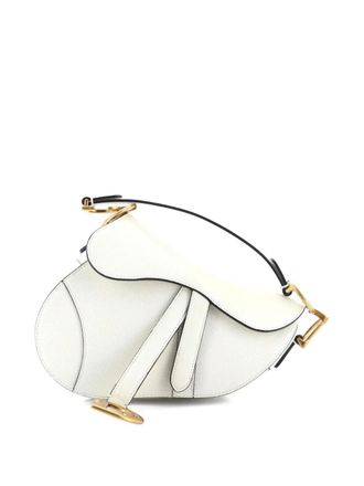 Dior Saddle Handbag Leather Mini shoulder bag - Bianco