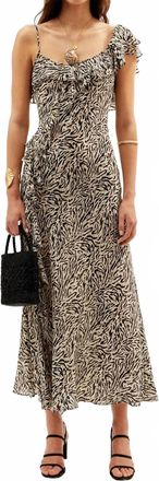 Rixo Ester Dress In Sun Leo Tan