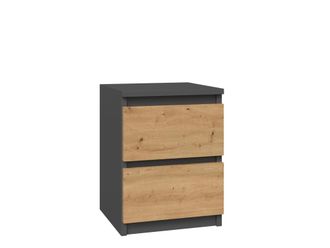 Topeshop Topeshop - Mesita De Noche Malwa M2 Antracita Artesanal