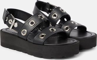 Gianvito Rossi Leather platform sandals