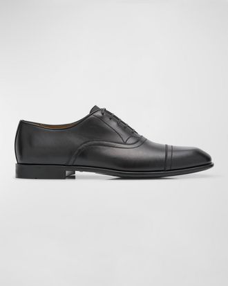 Ferragamo Mens Cortez Leather Oxford Shoes