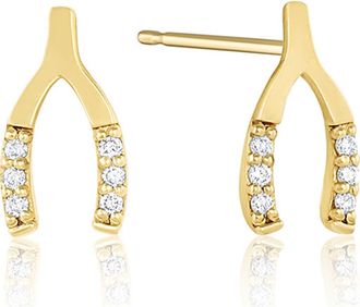 Set & Stones Florence 14k Gold Diamond Studs in Yellow Gold at Nordstrom