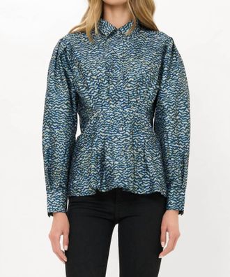 Oliphant Elizabeth Top In Navy Jag