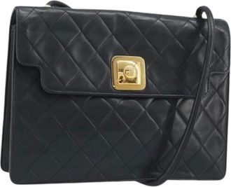 Chanel Pre-owned Shoulder Bags, female, Black, Size: ONE SIZE Pre-owned Vintage Shoulder Bag