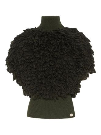 Jean Paul Gaultier Bouclette high-neck sweater - Green