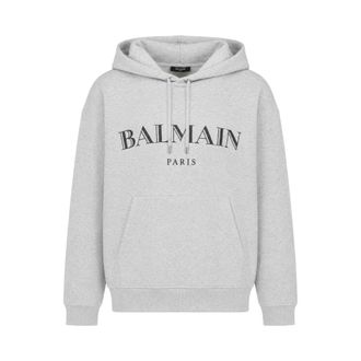 Balmain Sudadera con Estampado Vintage - Sweatshirts & Hoodies - Hombre - Gris - M