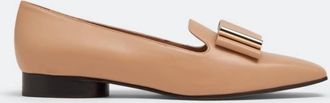 Ferragamo Leda Nappa Leather Loafers, Size 7 C