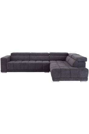 Livetastic Ecksofa, Grau, Holz, Metall, Textil, Eukalyptusholz, Sperrholz, Ottomane rechts, L-Form, 299x212 cm, Wohnzimmer, Sofas & Couches, Wohnlandschaften, Ec