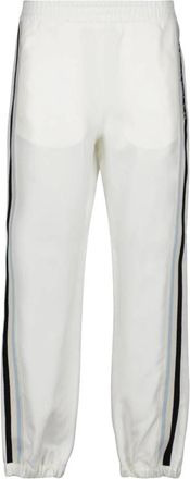 Moncler Logo joggingbroek met elastische tailleband - Dames - Sweatpants - Wit - 2XS - Broeken