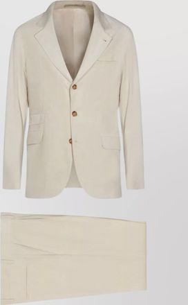 Brunello Cucinelli tailored single breasted suit featuring pockets