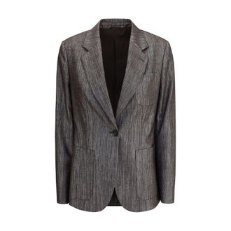 Brunello Cucinelli Brunello Cucinelli Womens Textured Blazer - Grey - Size EU 36 (Womens)