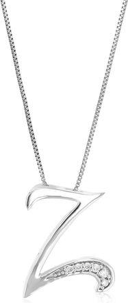 Vir Jewels 1/20 cttw Lab Grown Diamond Alphabet Pendant Necklace in Sterling Silver with Chain For Women