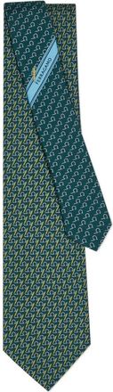 Ferragamo Cravatta con stampa - Verde